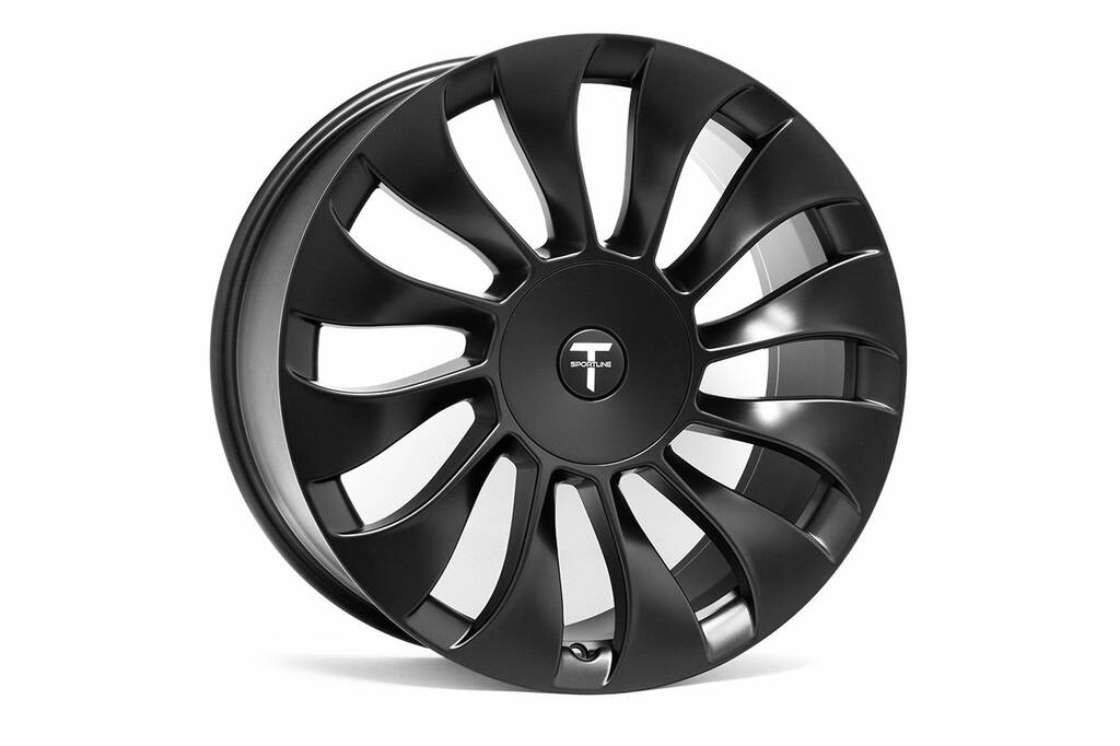 Model X T Sportline Tesla Wheel Lug Nut Cover Set in Black 